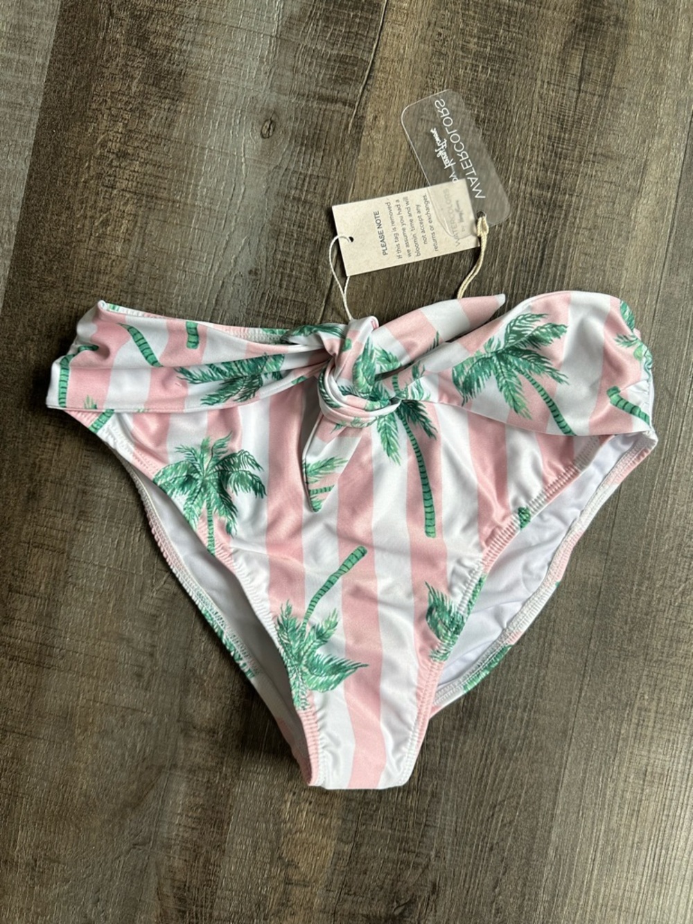 Kenny Flowers - Striped Pink & White Bikini Bottom M